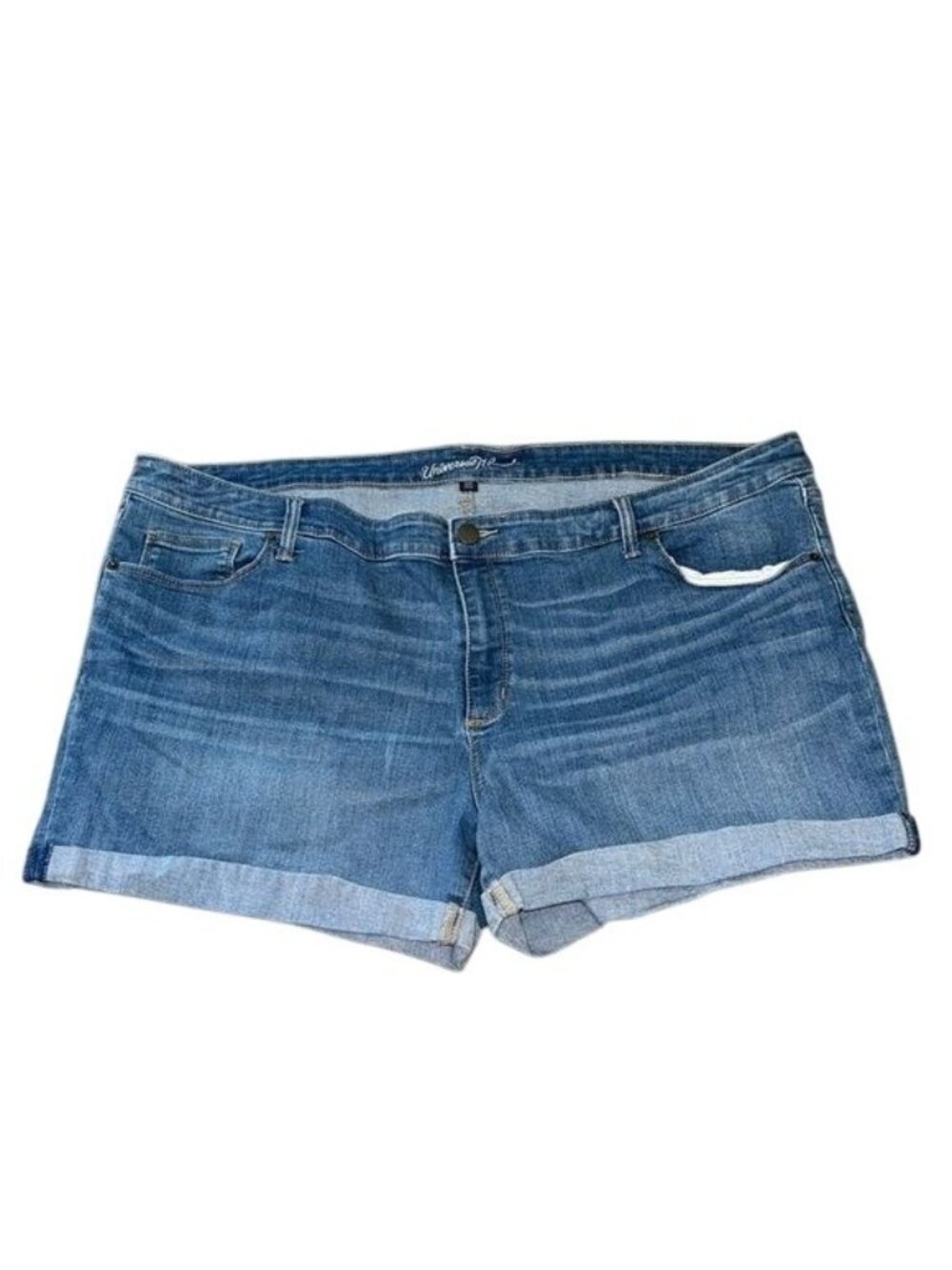 Universal Thread Womens High-Rise Denim Shorts 26W Blue Sustainable Cotton Blend